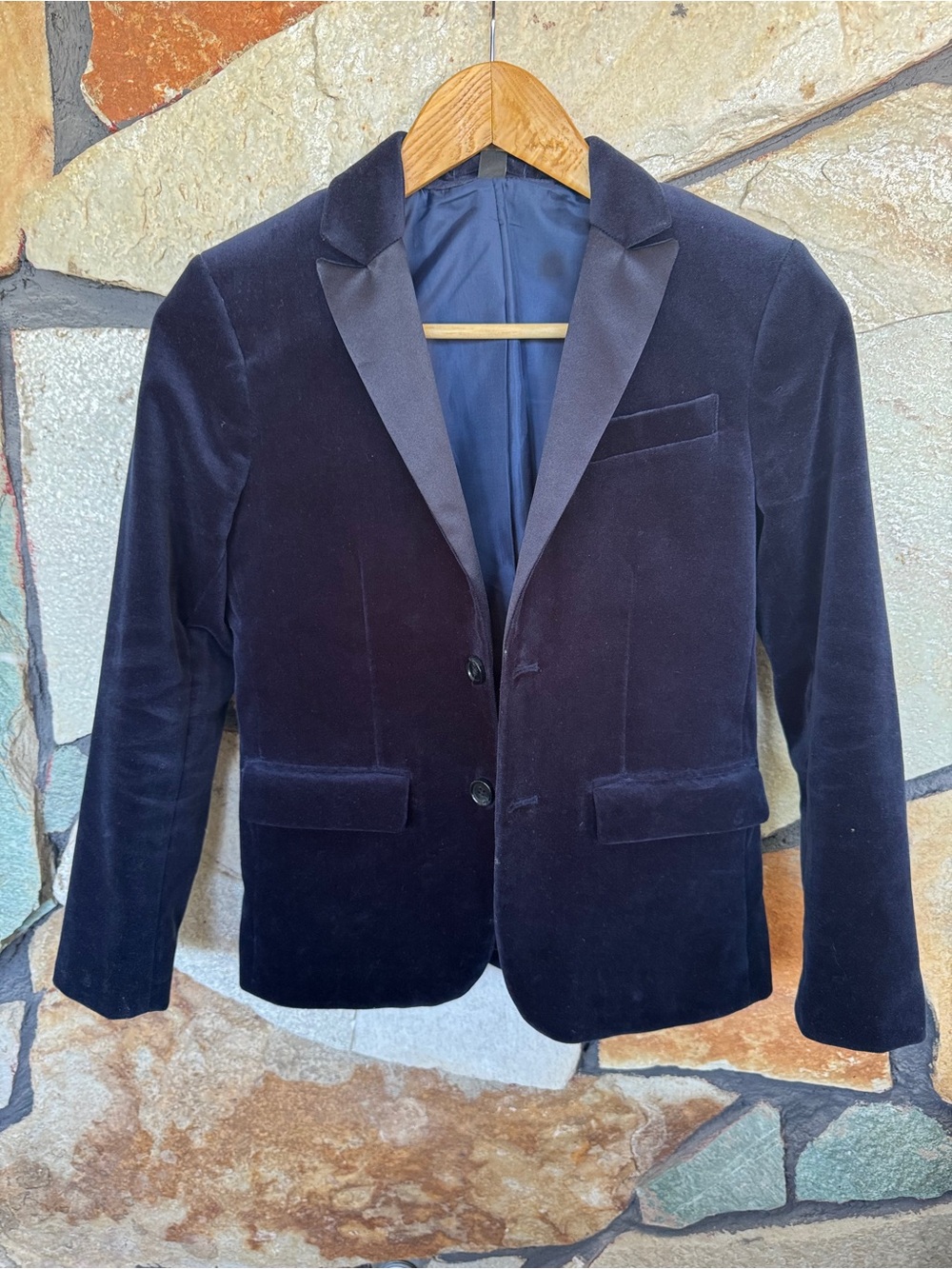 Crewcuts Boys Navy Velvet Blazer